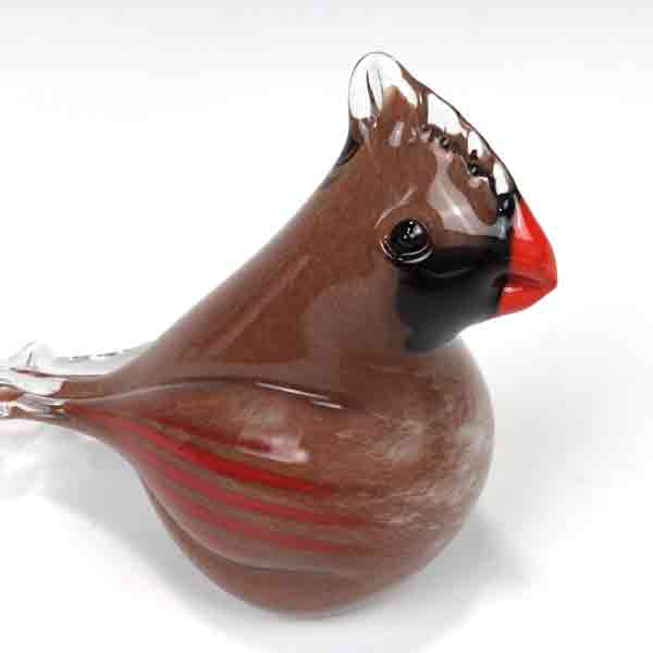 Glass Female Cardinal by Christopher Sherwin - Image 3